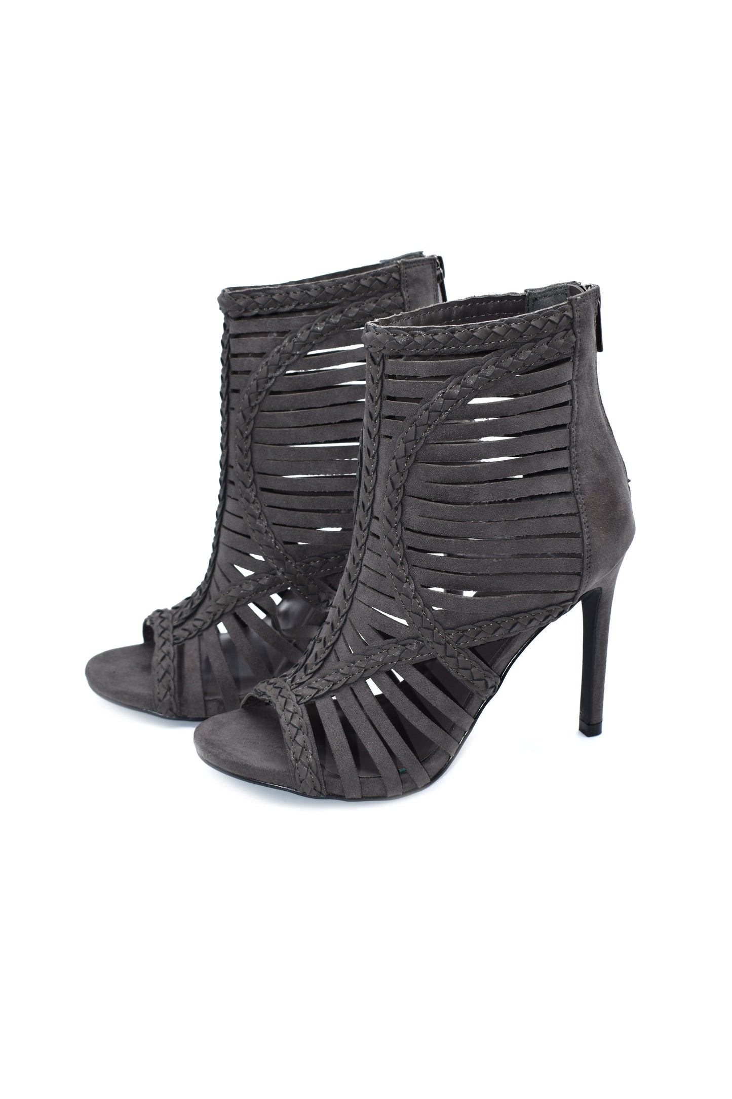 SNEHA 踝靴模型凉鞋与绒面革编织