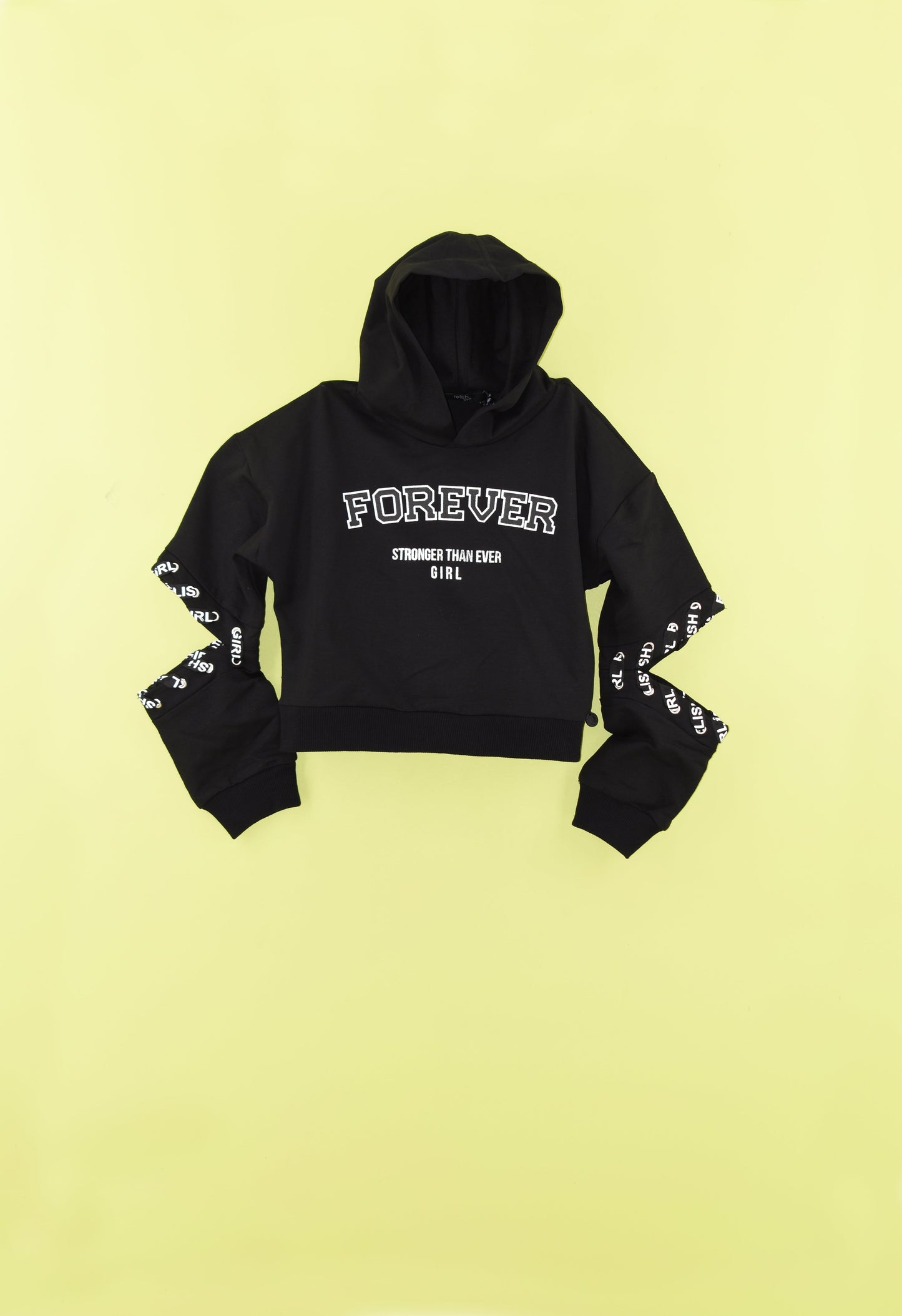 SEUID 运动衫，女童长袖，带徽标绳和兜帽加印花