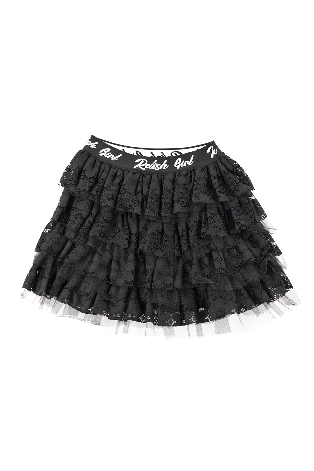 MARTE 女童短裙 荷叶边蕾丝加弹力薄纱印花 Relish Girl