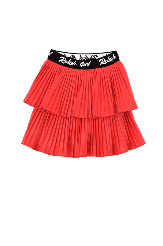PLYSSETTY 女童短裙 Plisse' Vinyl plus Elastic Print Relish Girl