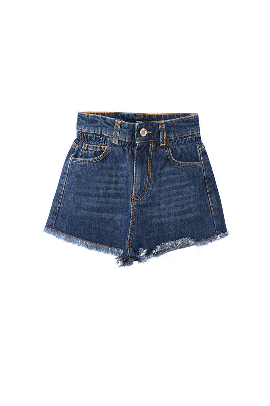 女童短款 DRETYJ 1 Bott.Fringed 卷腰牛仔布
