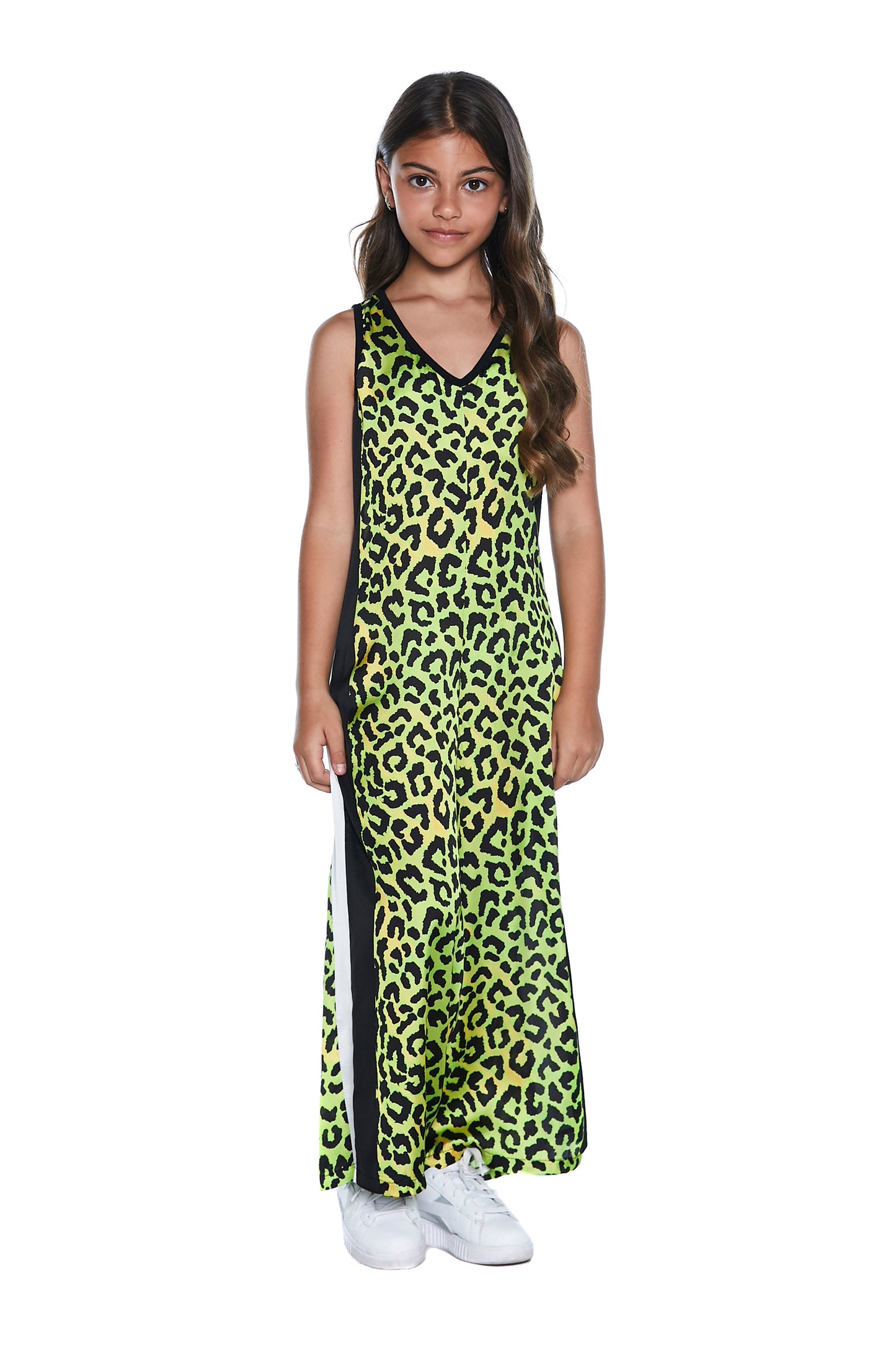 SPOT V 领连衣裤 s/m 宽斑点缎面裤