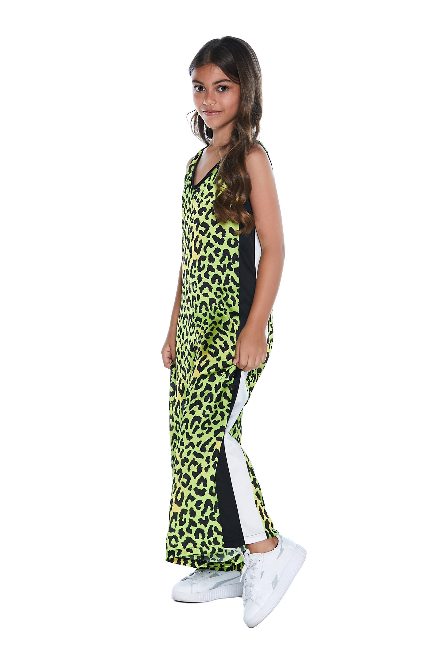 SPOT V 领连衣裤 s/m 宽斑点缎面裤