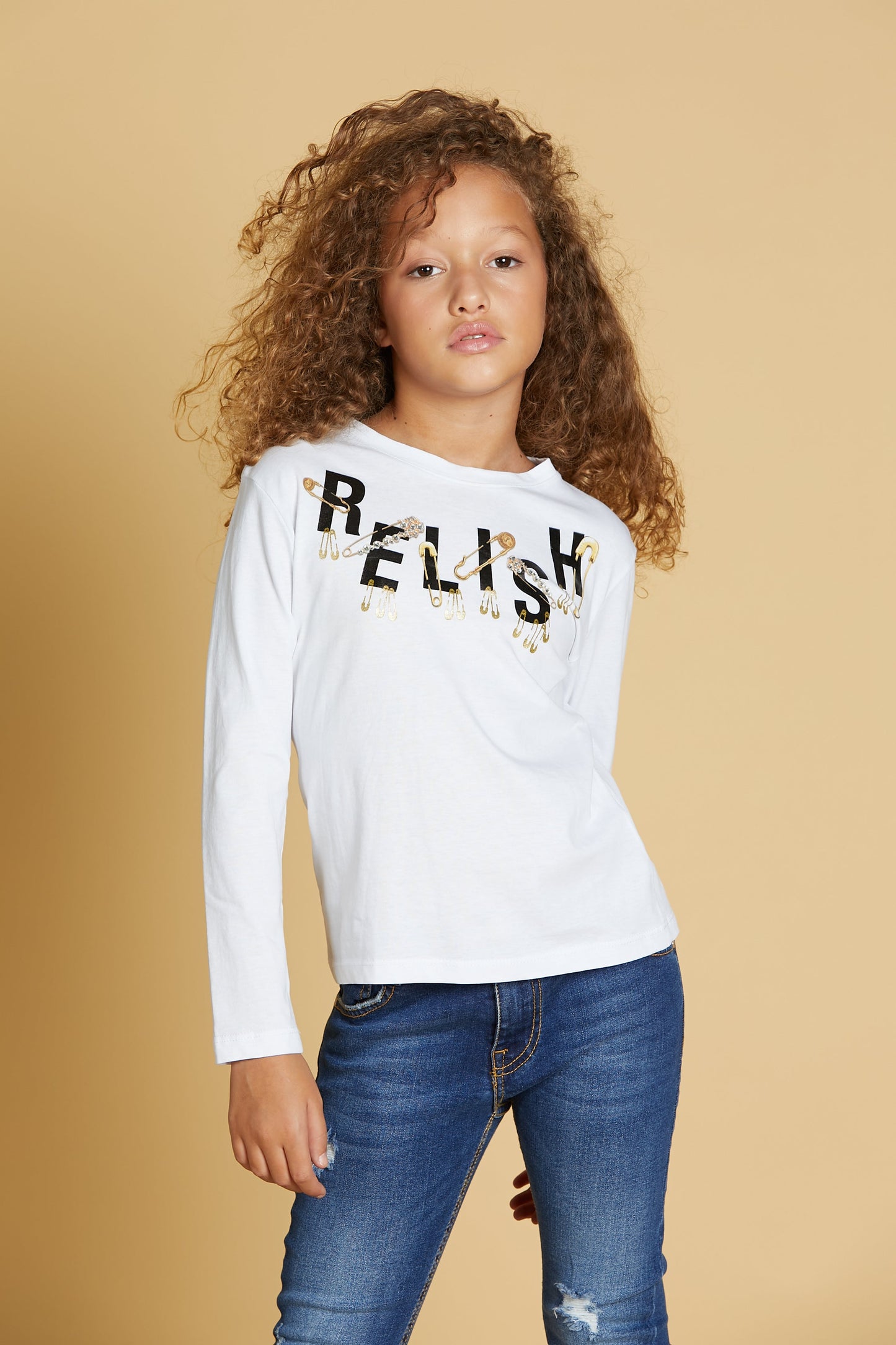 VULPECULA T 恤配以别针和水钻印花