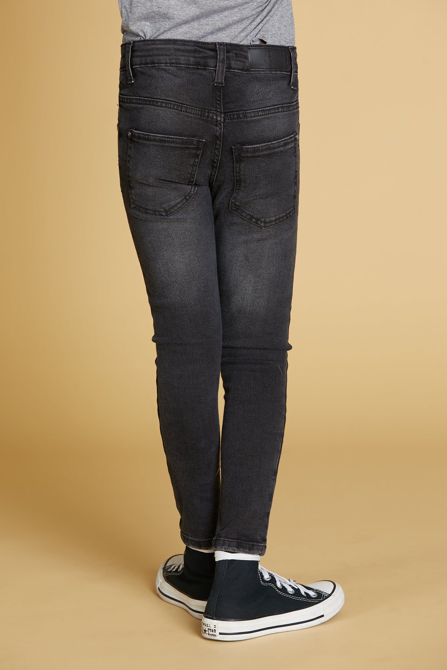 Panta WEZEN 1 bottom.5ts.skinny fit with stranded denim black