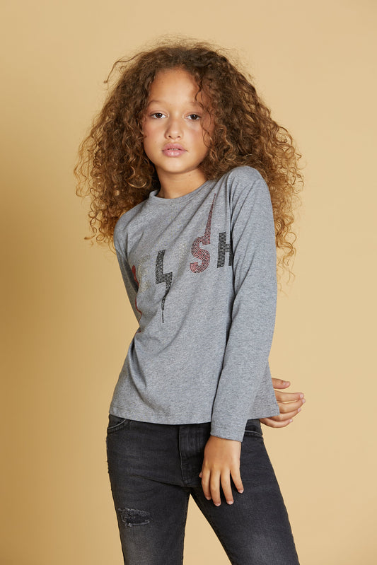 T 恤 CANCER scritta relish strass