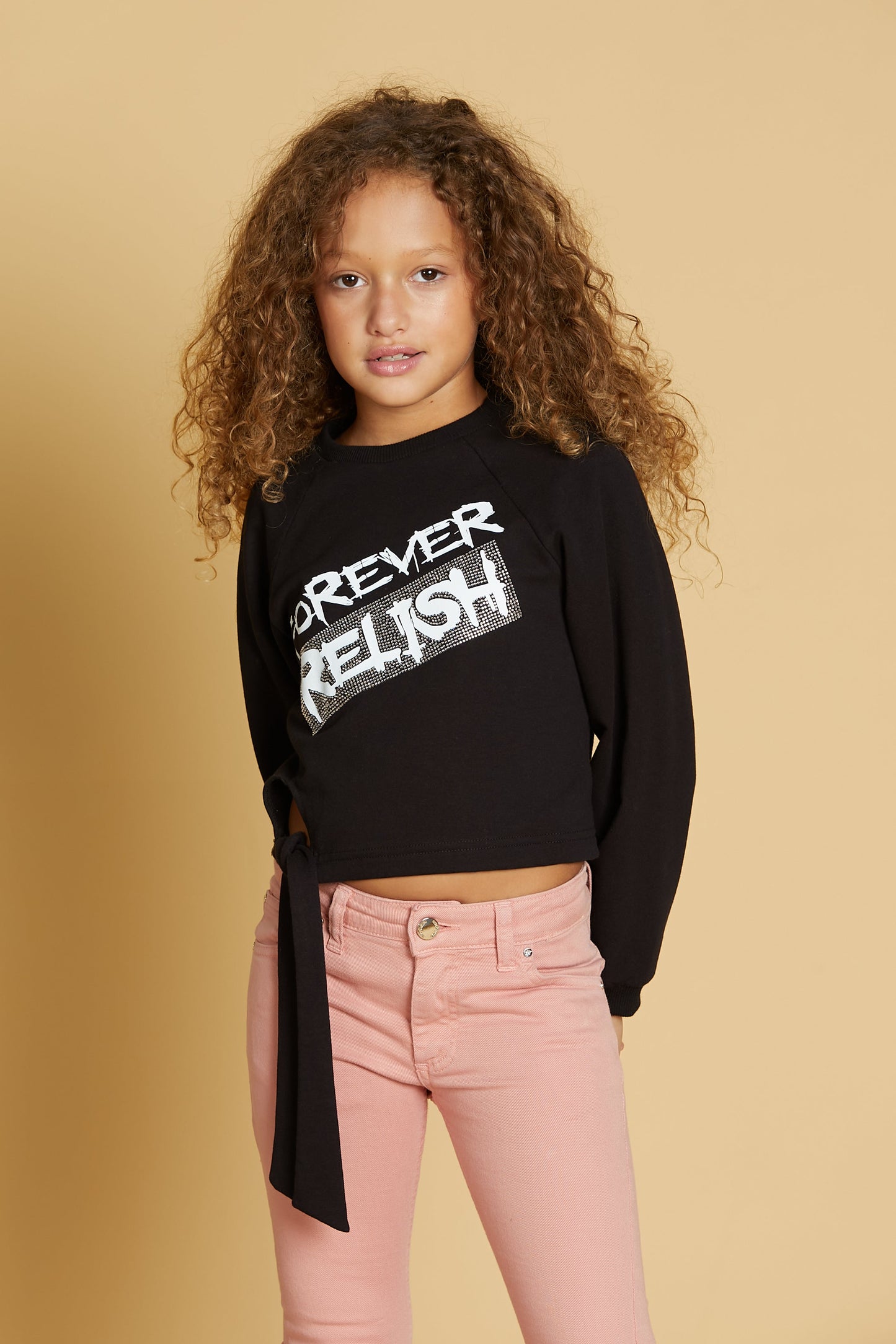 RETICLE 结饰加水钻装饰印花运动衫