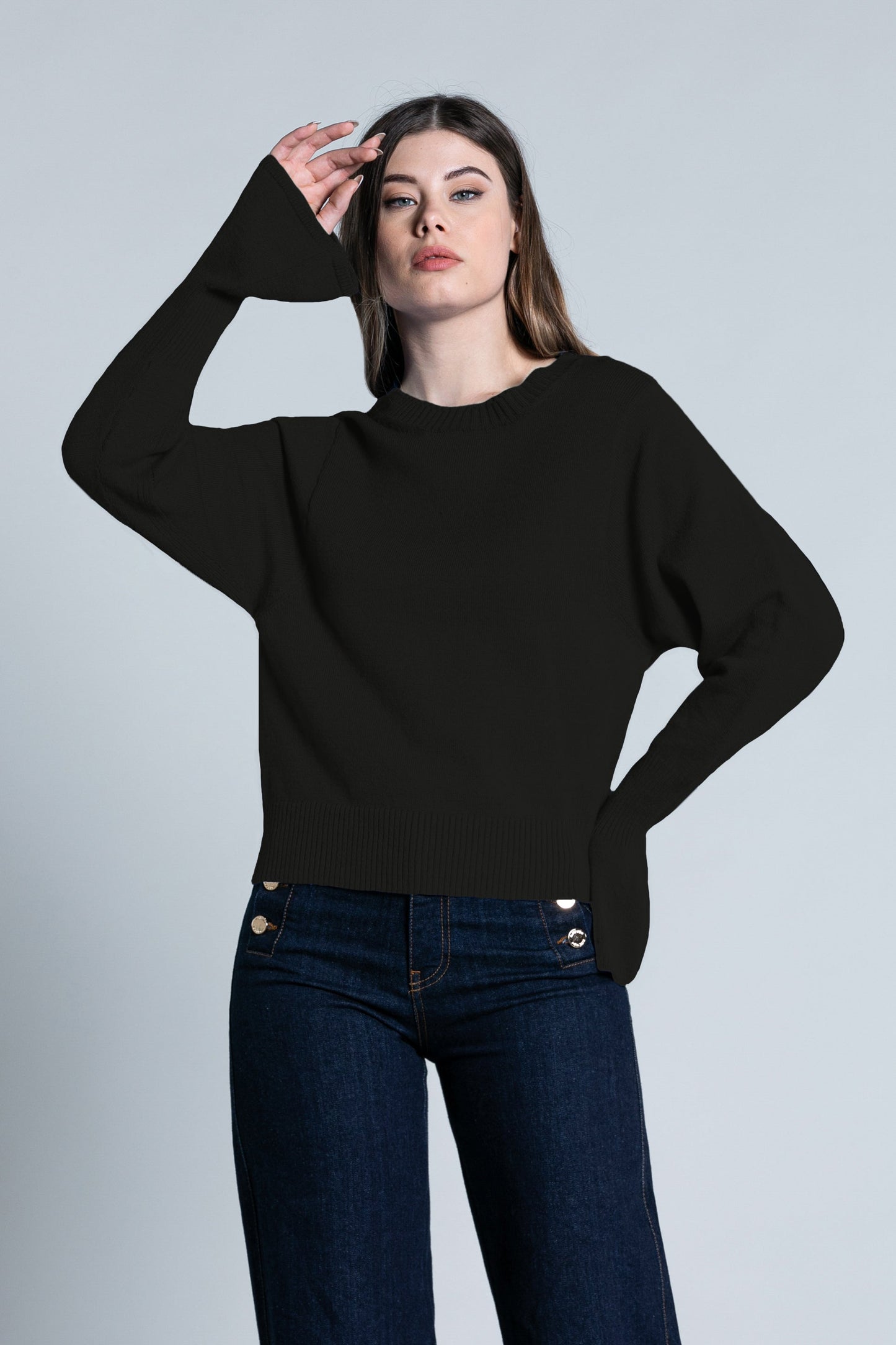 SESUTO 长袖喇叭衬衫