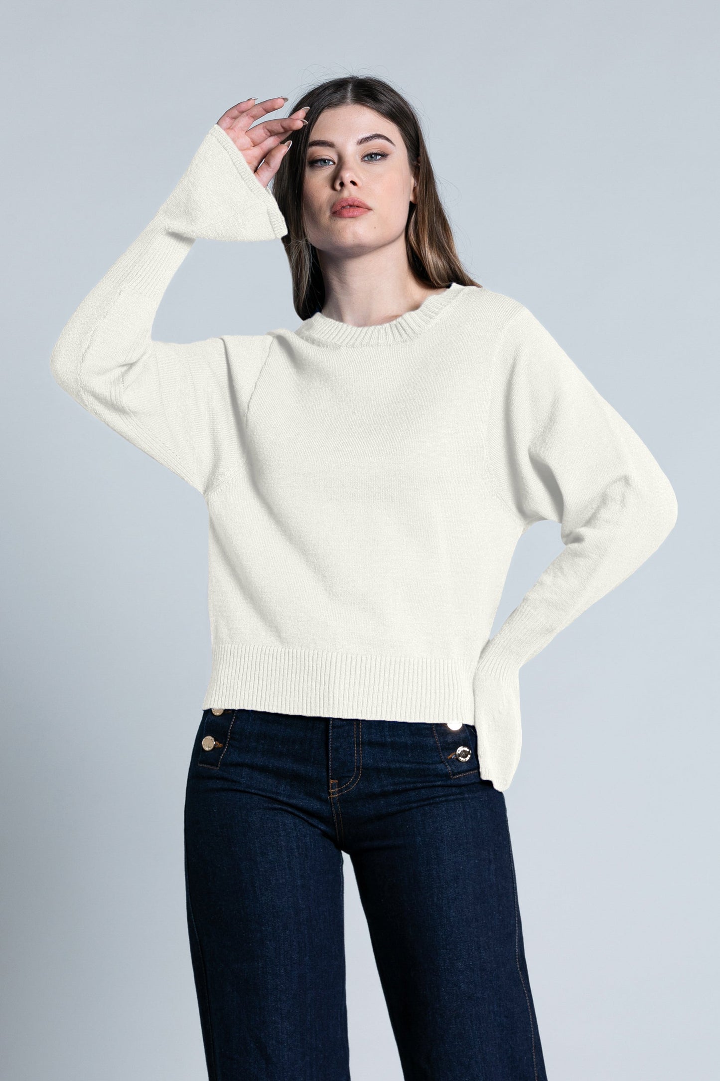 SESUTO 长袖喇叭衬衫