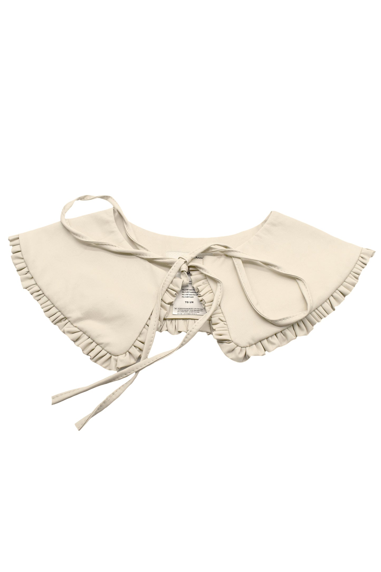 SMASH 衣领带褶边加人造皮革肩带