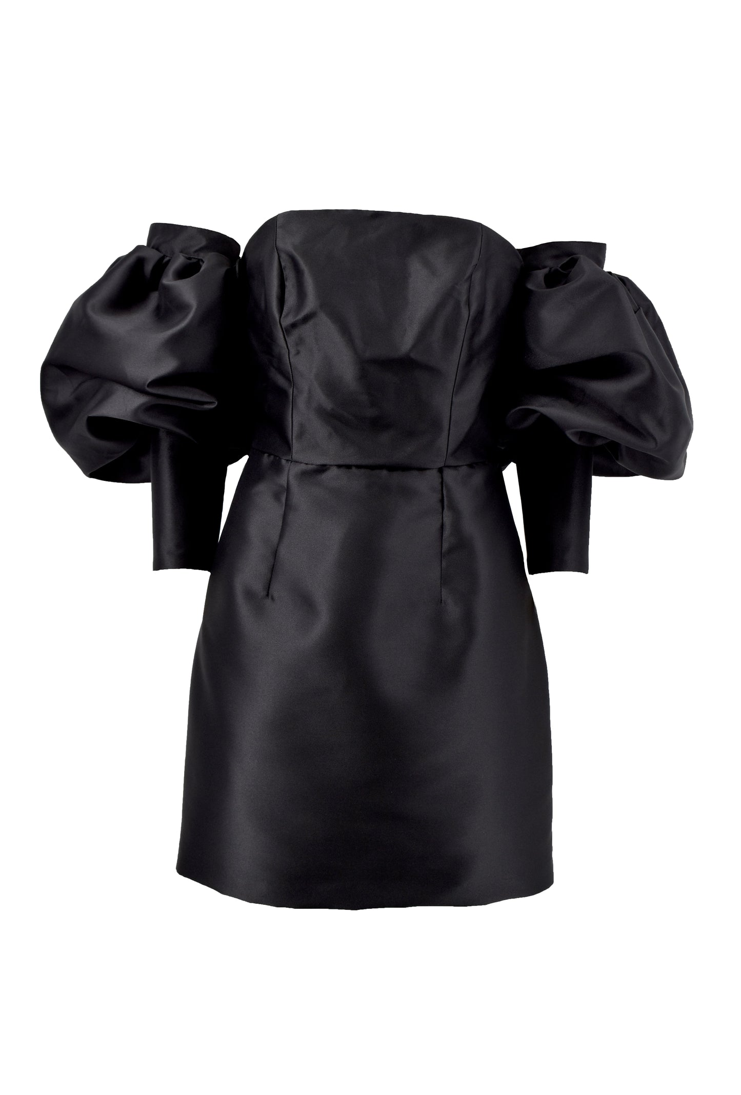 SUGAR 短款灯笼袖长船领连衣裙