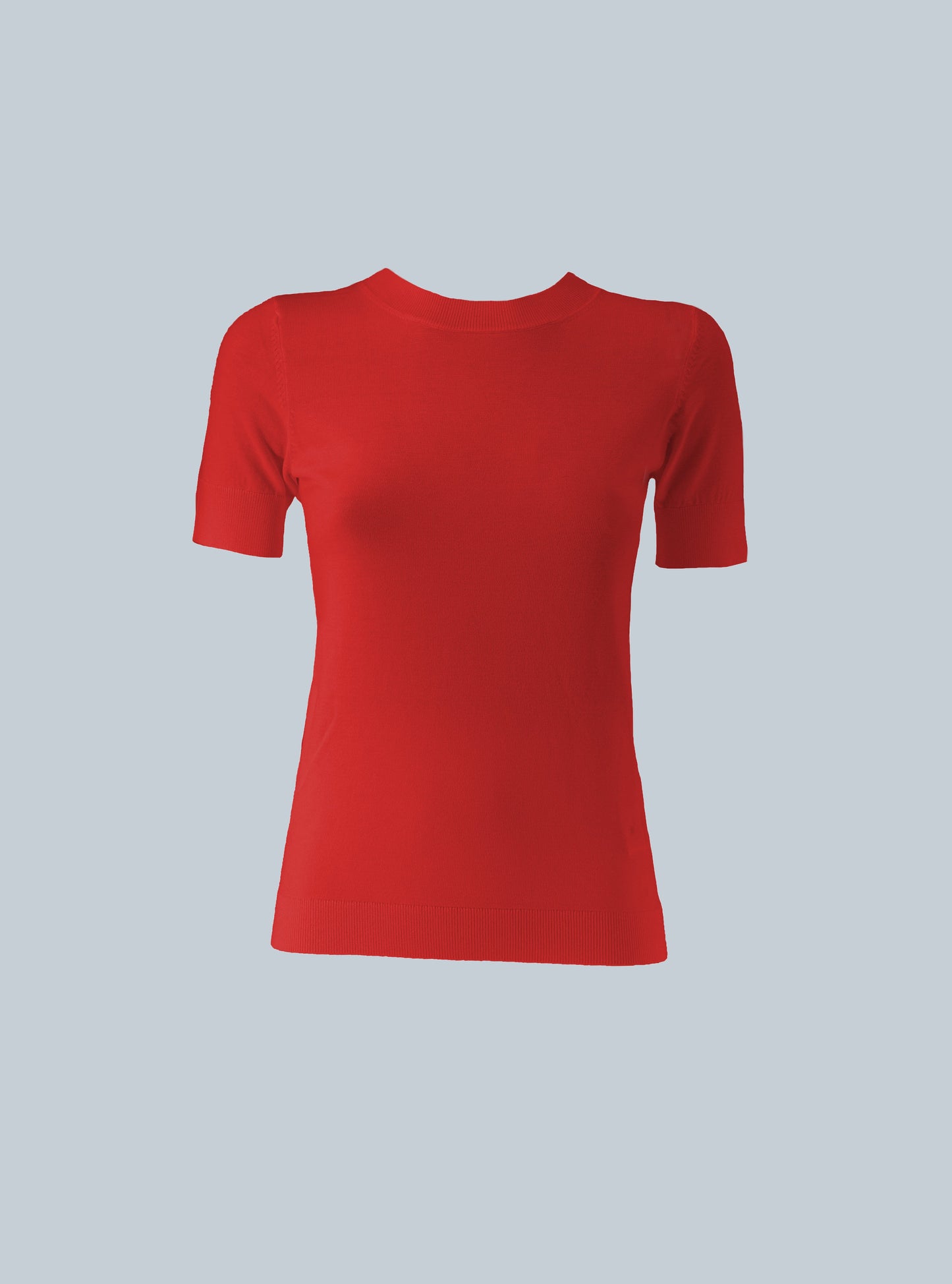 TEVI 水钻开衩短袖衬衫