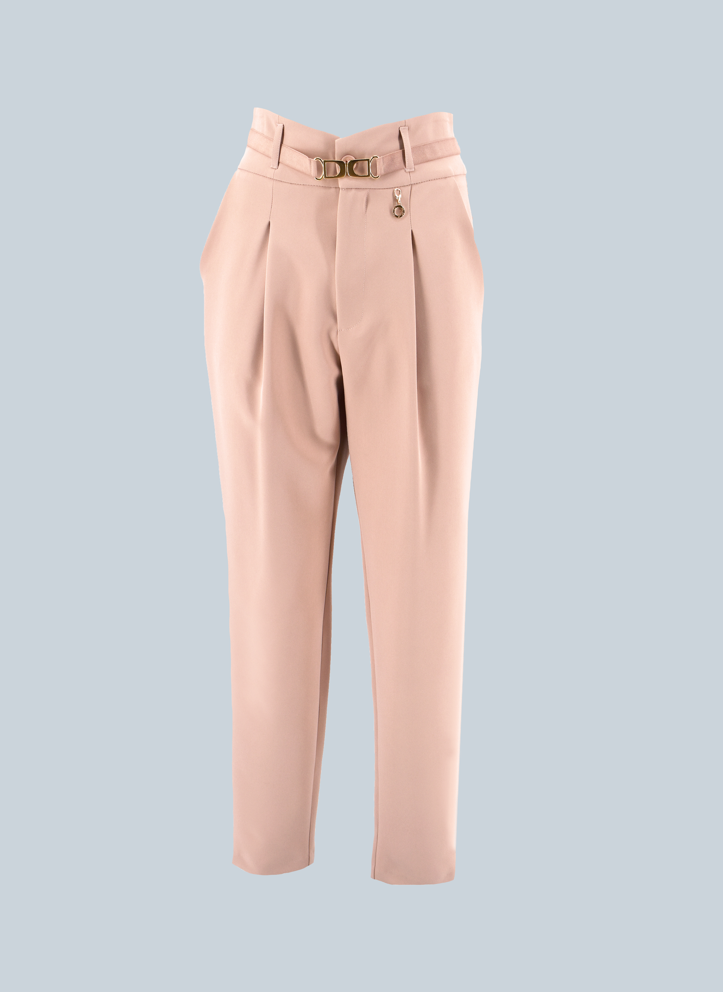 Pantalone VRET vita alta con bustino smoking più cinturino più tasche