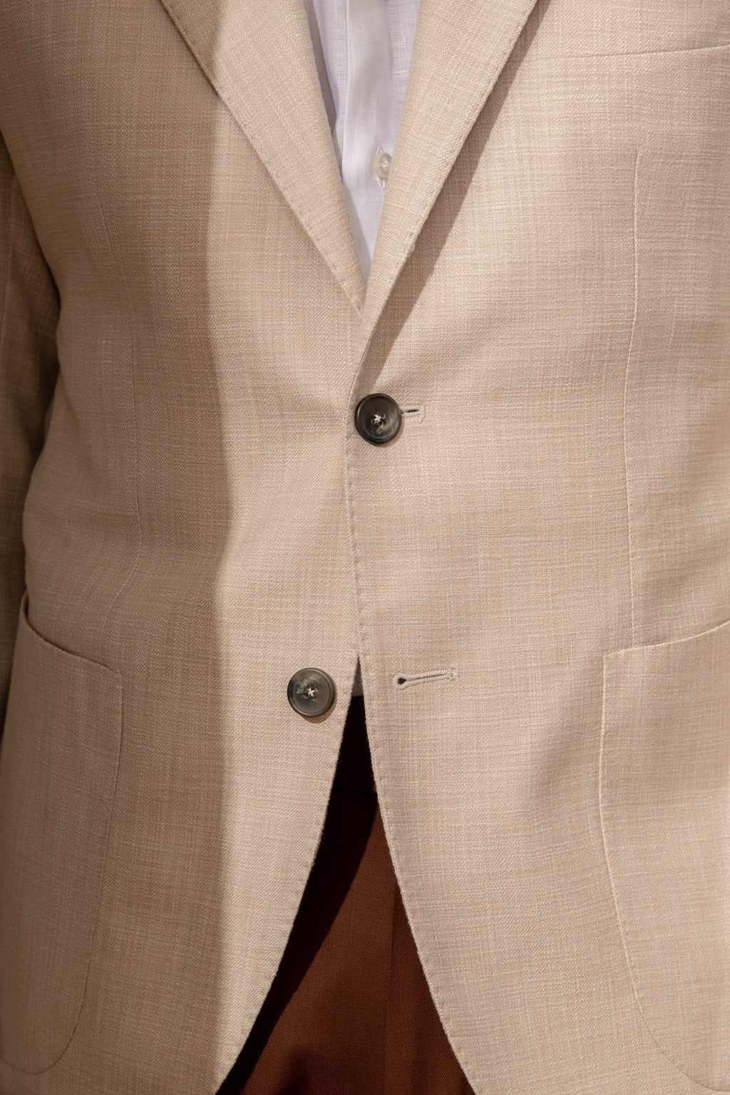 Loro Piana 面料米色夹克 - 意大利制造