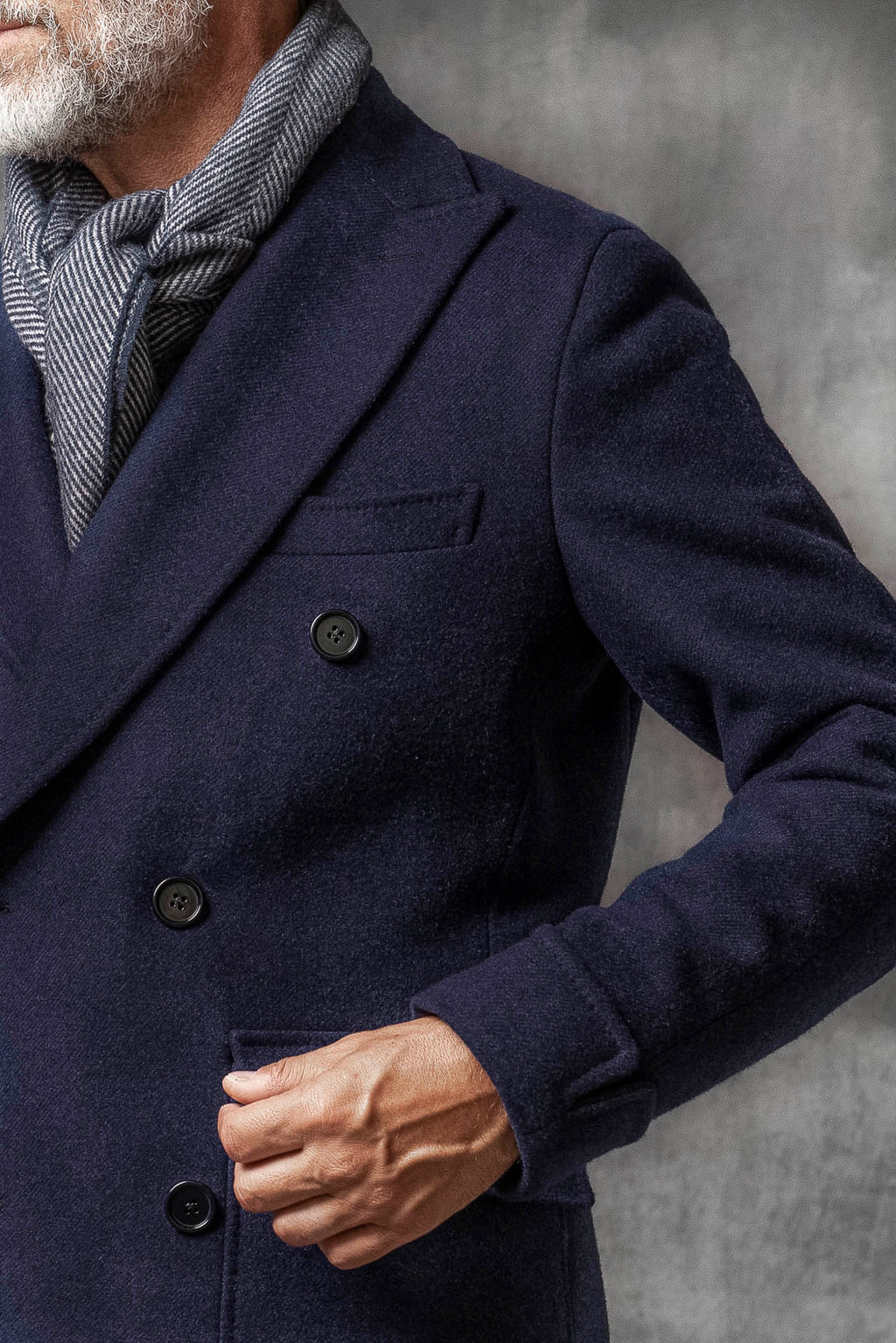 Loro Piana 羊毛蓝色 Polo 衫 – 意大利制造