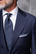 LORO PIANA 羊毛蓝色全帆布西装 - 意大利制造
