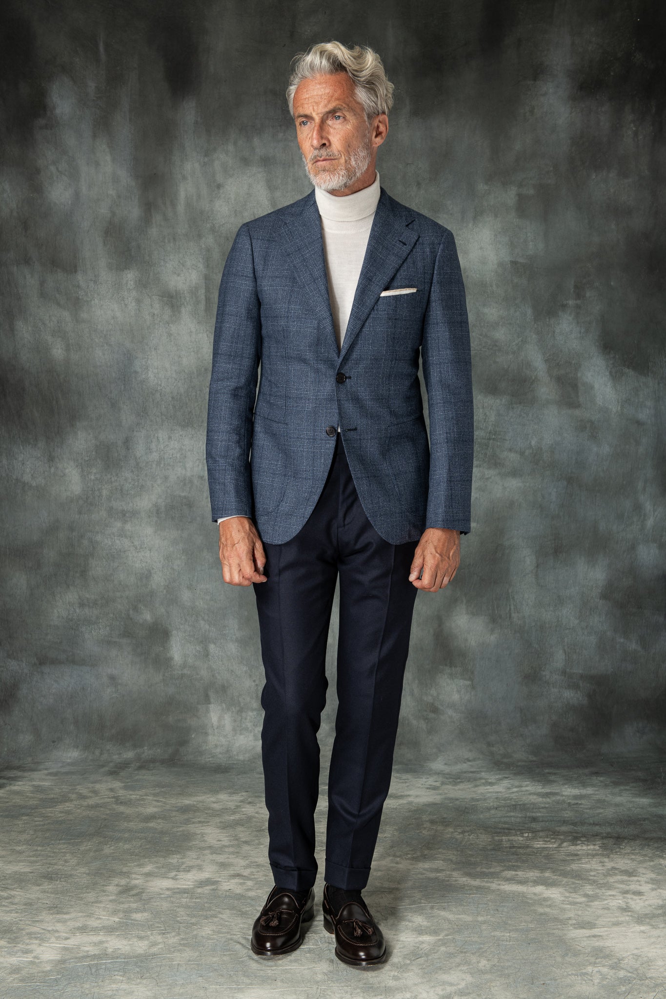 Loro Piana 蓝色威尔士亲王格夹克 - 意大利制造