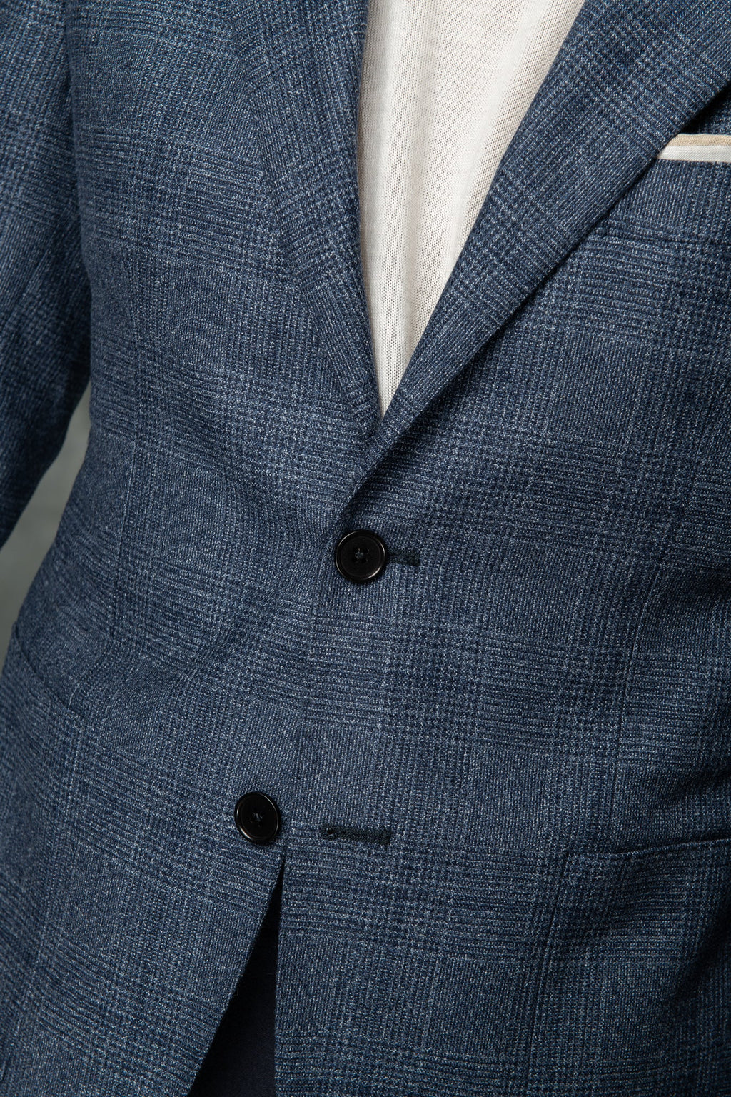 Loro Piana 蓝色威尔士亲王格夹克 - 意大利制造