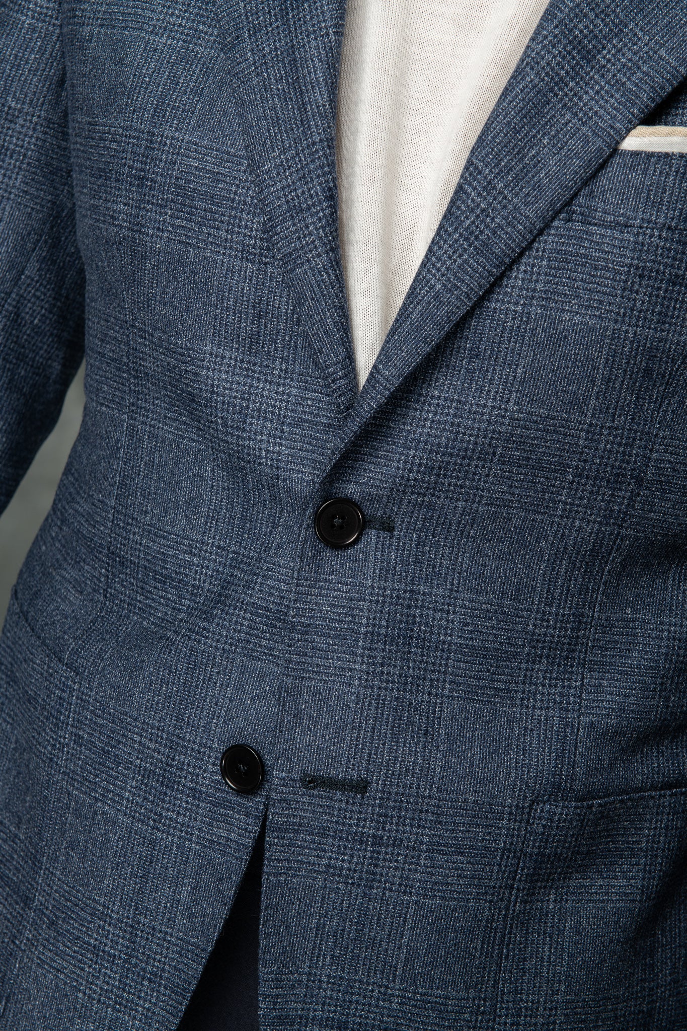 Loro Piana 蓝色威尔士亲王格夹克 - 意大利制造
