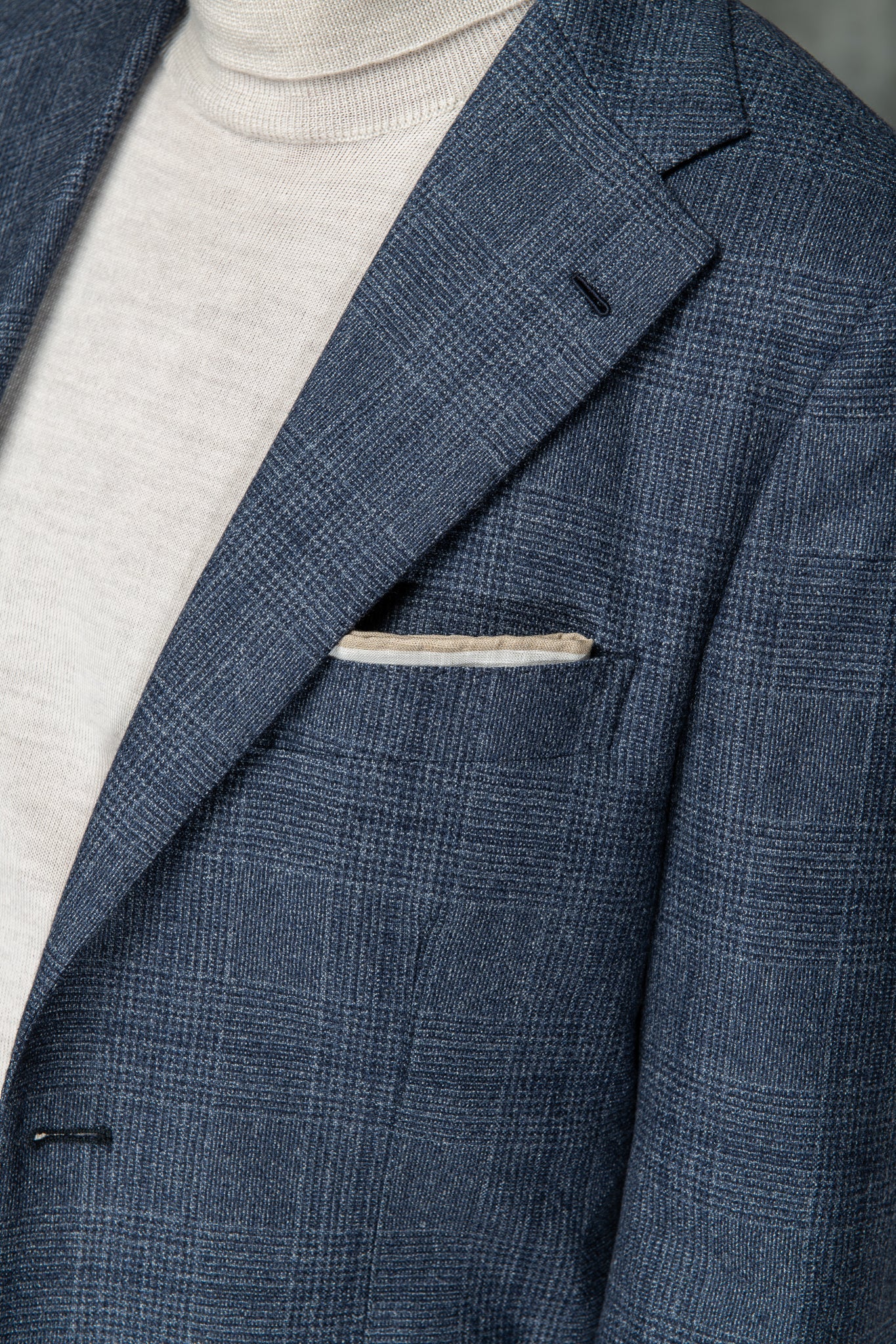 Loro Piana 蓝色威尔士亲王格夹克 - 意大利制造