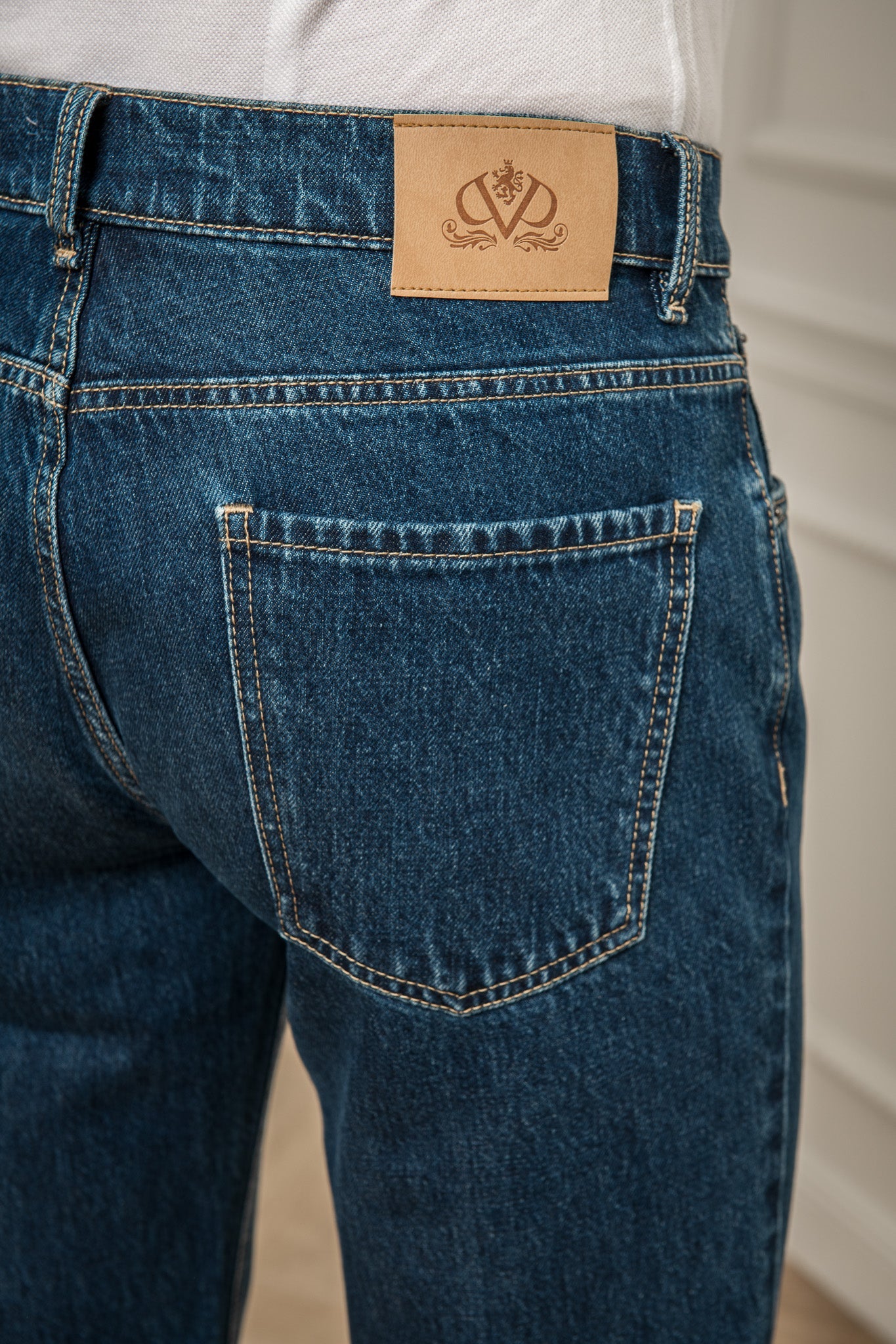 中蓝色牛仔裤 - Candiani 棉 - 意大利制造