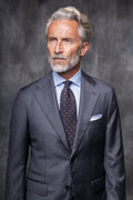 Loro Piana Super 150's 羊毛灰色全帆布西装 - 意大利制造