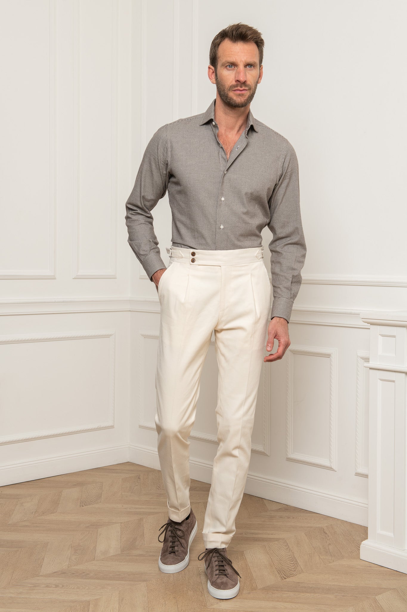 千鸟格衬衫 - 意大利制造