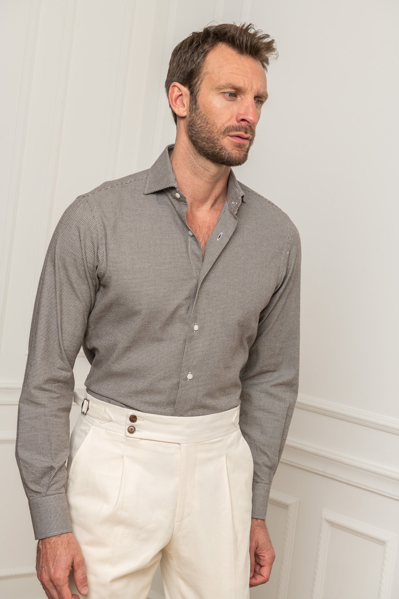 千鸟格衬衫 - 意大利制造