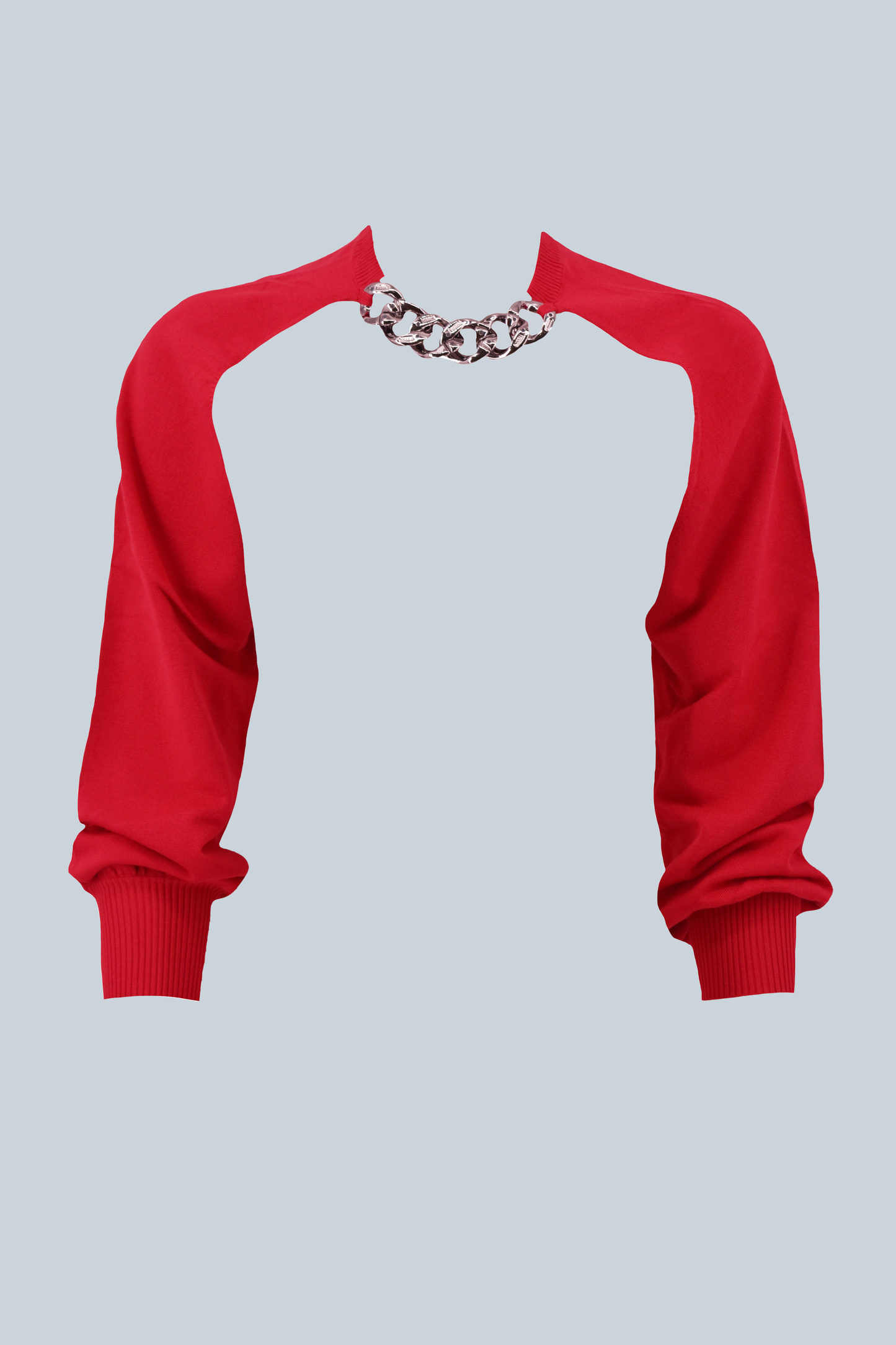 PURA 长袖耸肩带链条细节