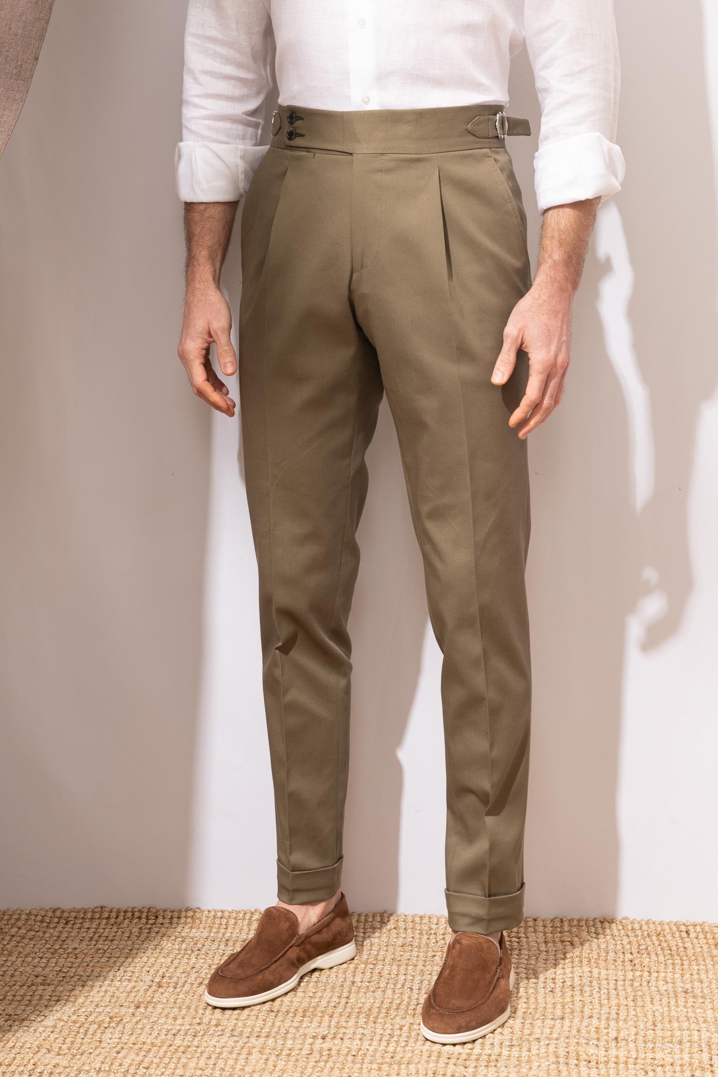 Kaki 棉质长裤“Soragna Capsule Collection” - 意大利制造