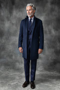 Loro Piana 羊毛蓝色大衣 – 意大利制造