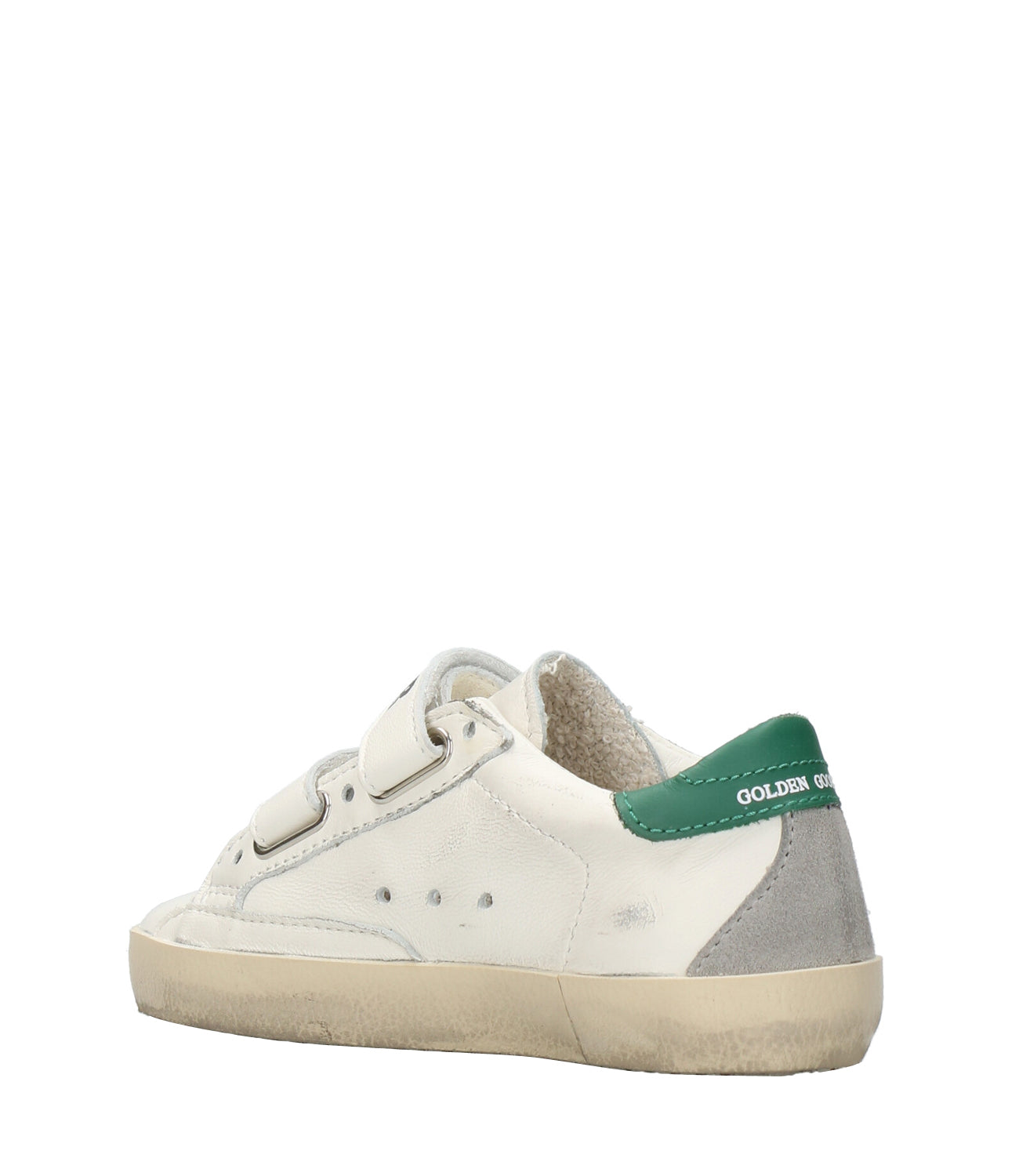金鹅童装 |运动鞋 Old School 条纹 Bianco+Argento+Verde