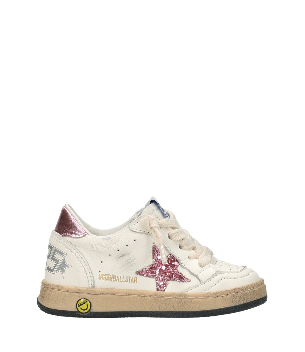 金鹅童装 |运动鞋 Ballstar Bianco+Bubble+Lilla