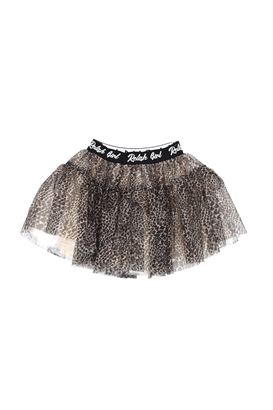 REDSA 女童半身裙，弹力腰身斑点薄纱